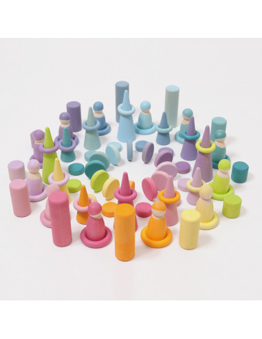 Schijven gekleurd pastel