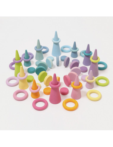 Schijven gekleurd pastel