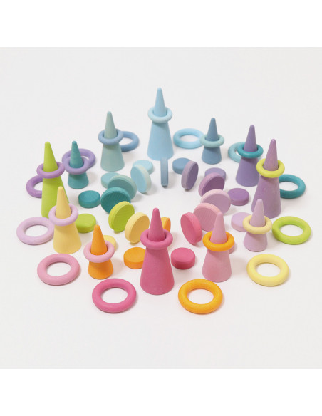 Schijven gekleurd pastel Schijven gekleurd pastel