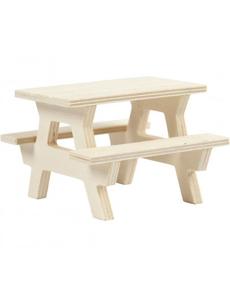 Picknicktafel miniatuur Picknicktafel miniatuur