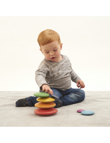 Houten stenen regenboog