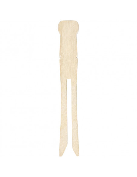 Oude houten wasknijper plat Oude houten wasknijper plat