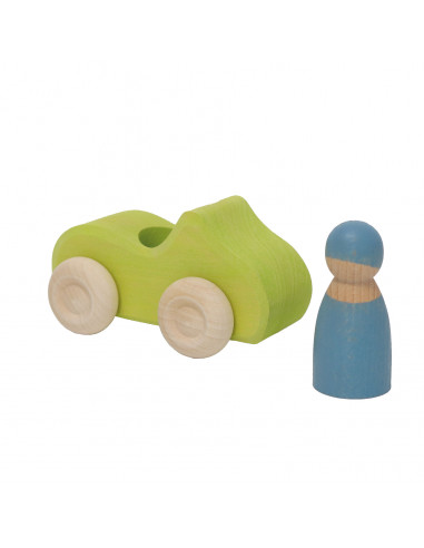 Auto met bestuurder groen