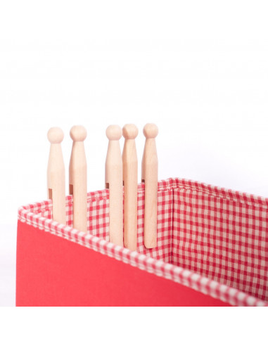 Oude houten wasknijper