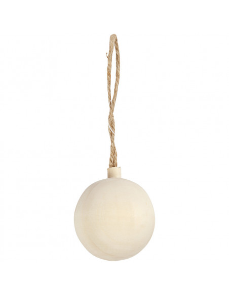 Houten kerstbal klein