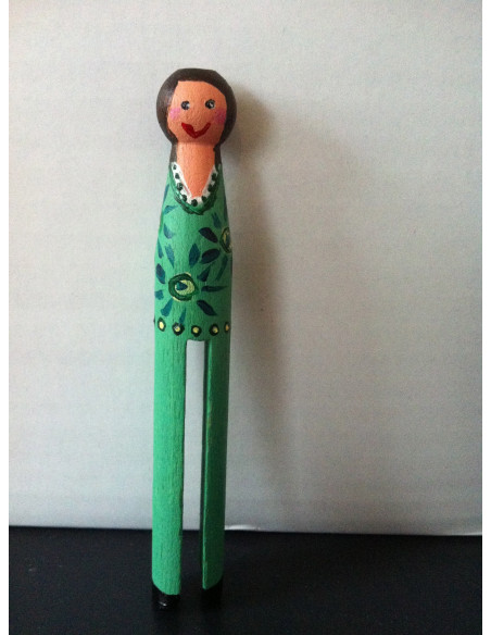 Oude houten wasknijper