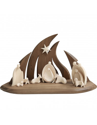 Kerststal gestileerd