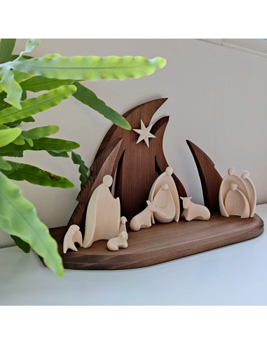 Kerststal gestileerd