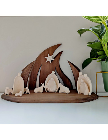 Kerststal gestileerd