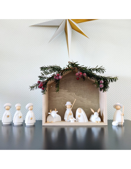 Kerststal modern wit