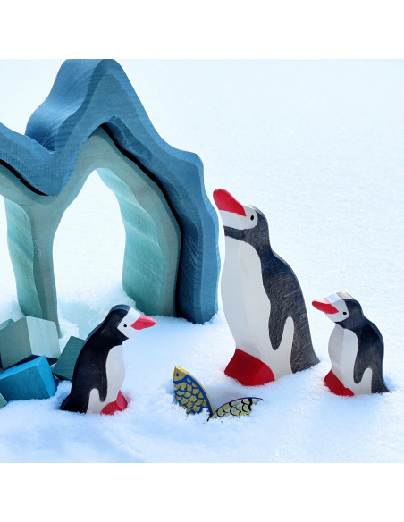 Kleine pinguin Holztiger