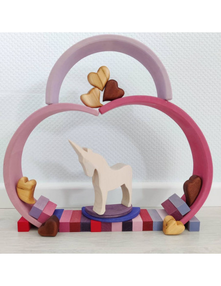 Houten regenboog pastel