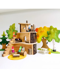Boomstam woonkamer set 2