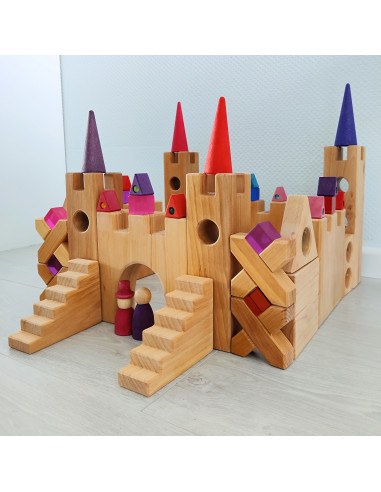 Houten driehoekjes met fonkelstenen