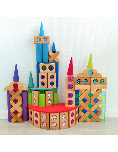 Bouwblokken rond trap