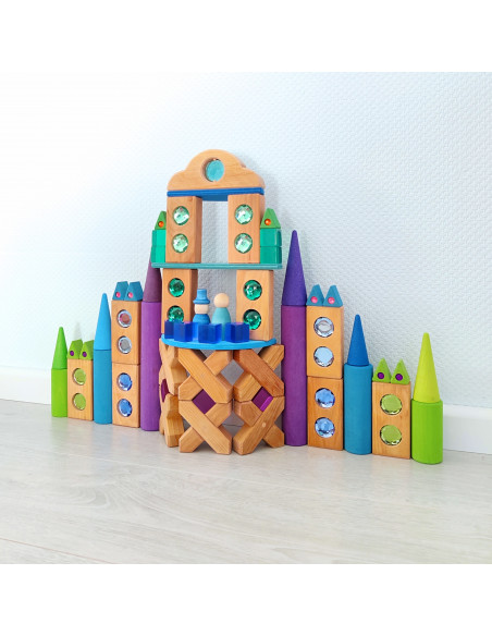 Bouwblokken rond trap