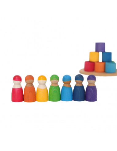 Regenboog vriendjes op schaal