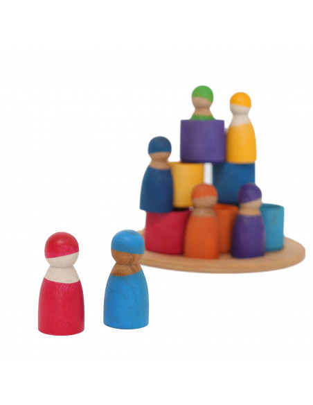 Regenboog vriendjes op schaal