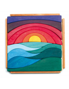 Puzzel ondergaande zon