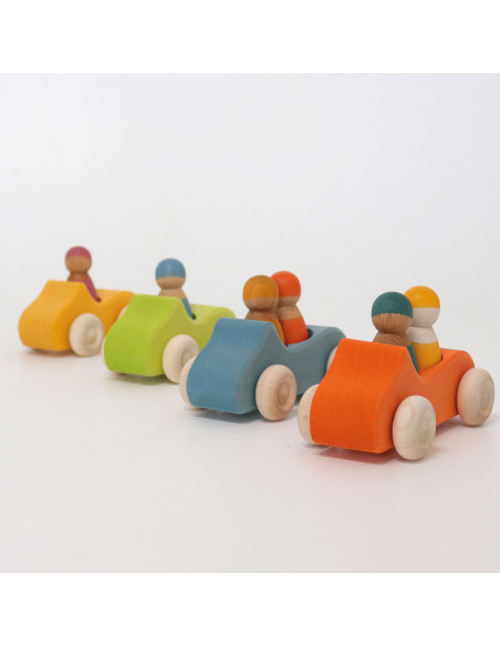 Auto met bestuurder oranje