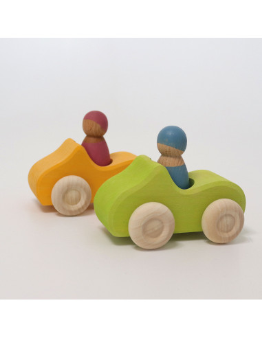 Auto met bestuurder oranje