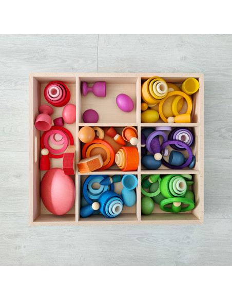 Houten stenen regenboog Houten stenen regenboog