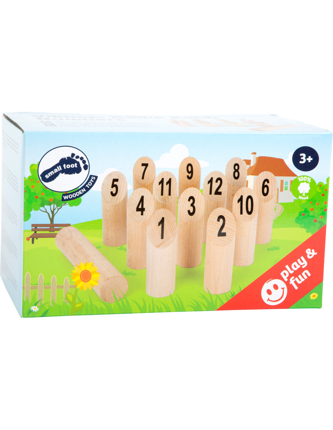 kalkoen Scheermes natuurlijk Kubb spel cijfers - Duurzaam houten speelgoed