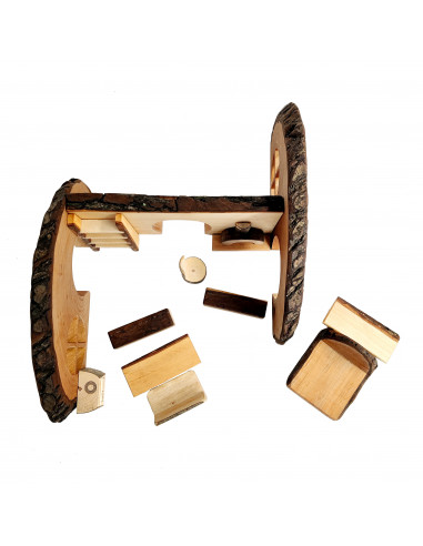 Mini boomstam poppenhuis