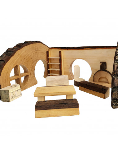 Mini boomstam poppenhuis