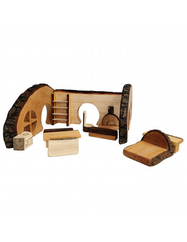 Mini boomstam poppenhuis