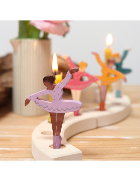 Ballerina steker groen voor verjaardagsring Ballerina steker groen voor verjaardagsring