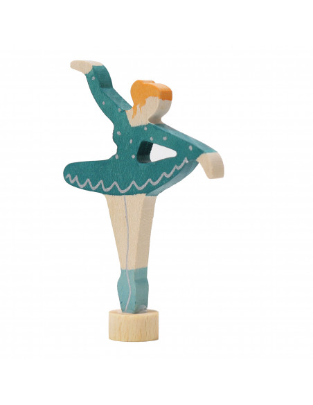 Ballerina steker groen voor verjaardagsring Ballerina steker groen voor verjaardagsring