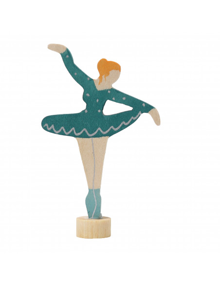 Ballerina steker groen voor verjaardagsring Ballerina steker groen voor verjaardagsring
