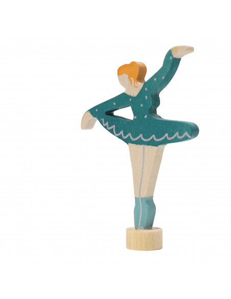 Ballerina steker groen voor verjaardagsring Ballerina steker groen voor verjaardagsring