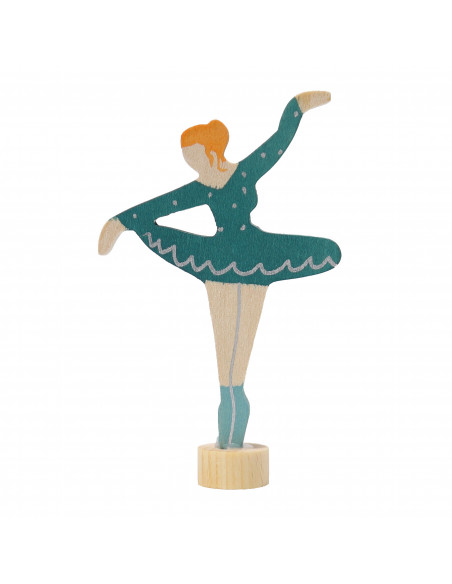Ballerina steker groen voor verjaardagsring Ballerina steker groen voor verjaardagsring