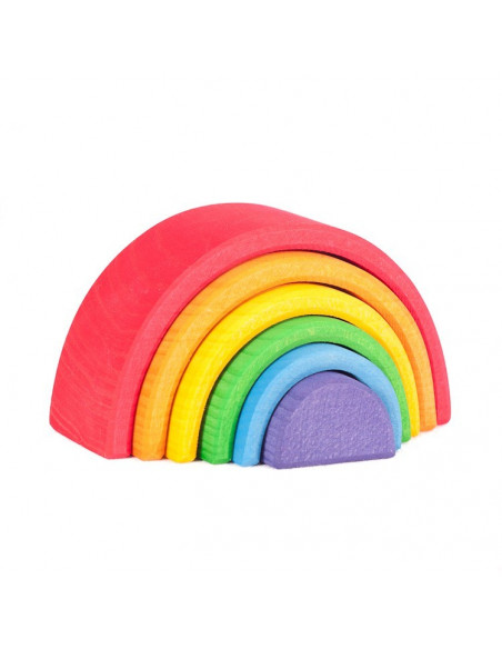 Kleine houten regenboog