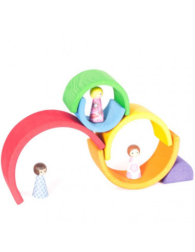 Kleine houten regenboog