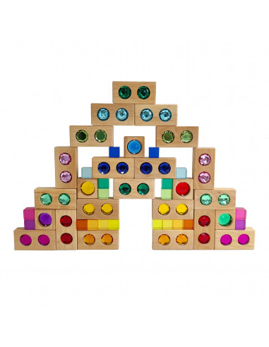 Glinsterblokken set gemengd