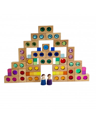 Glinsterblokken set gemengd