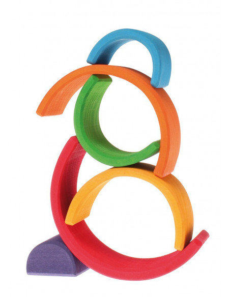 Kleine houten regenboog