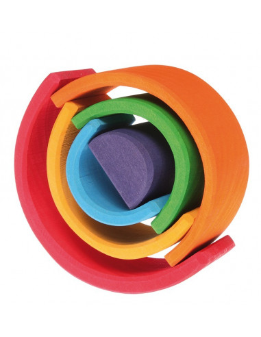 Kleine houten regenboog