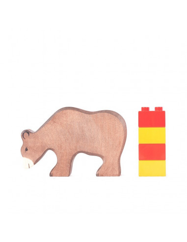 Bruine beer Holztiger