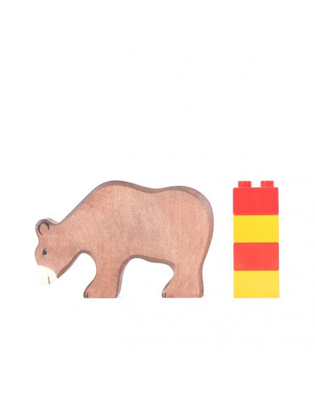 Bruine beer Holztiger