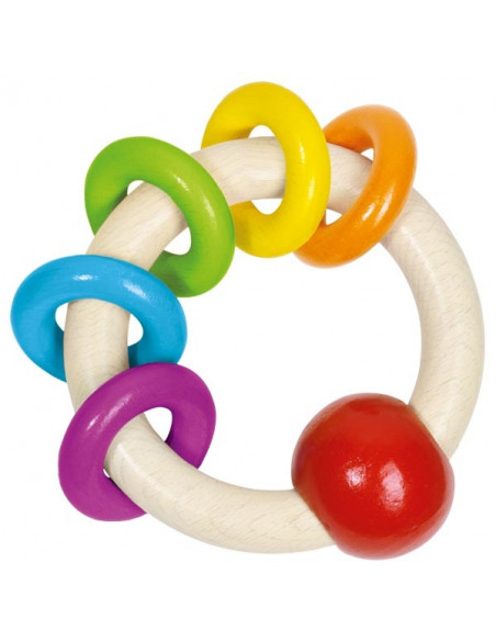 Rammelaar houten ringen Rammelaar houten ringen