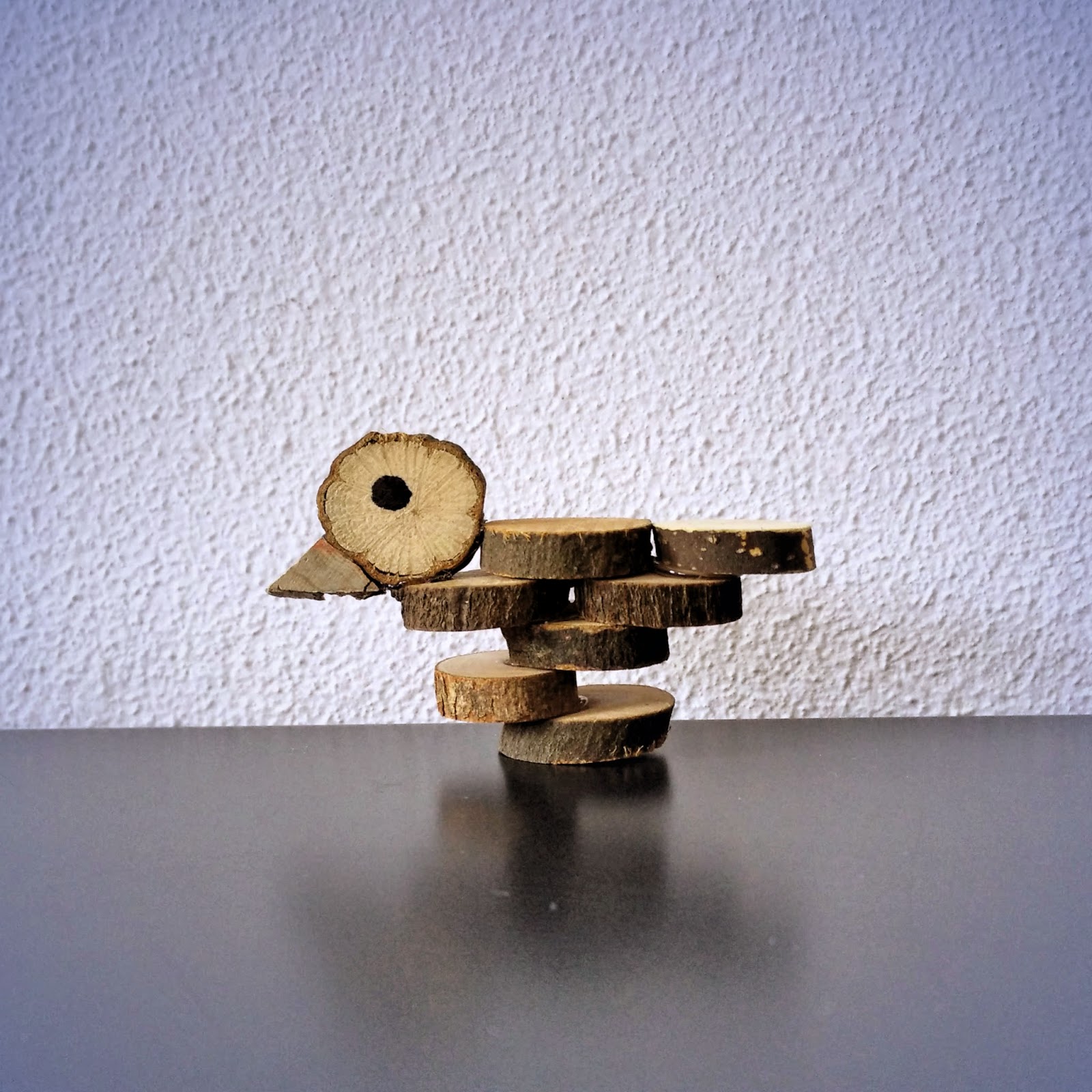 Bot Grillig de ober Knutselen met houtplakjes: Vogeltje - Houtspel - Duurzaam houten speelgoed