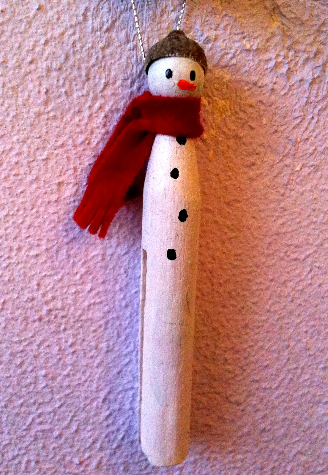 Sneeuw hanger peg doll
