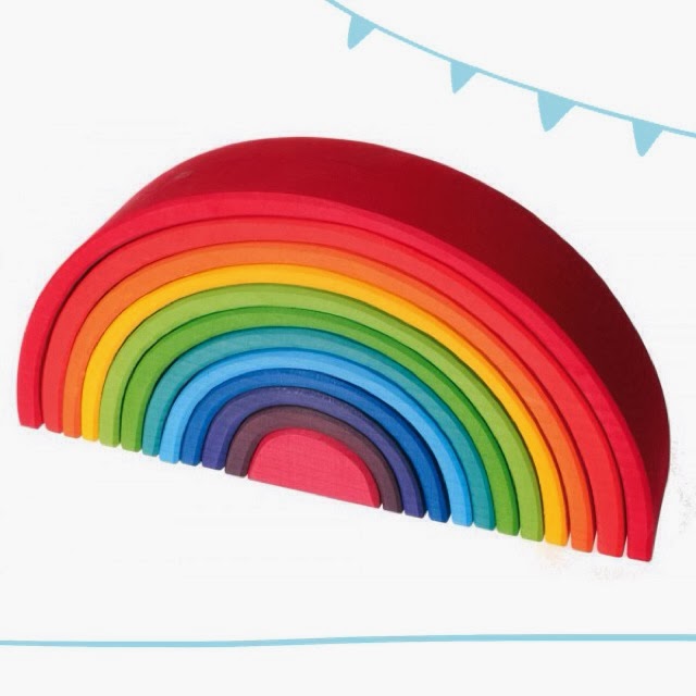 hippe houten regenboog