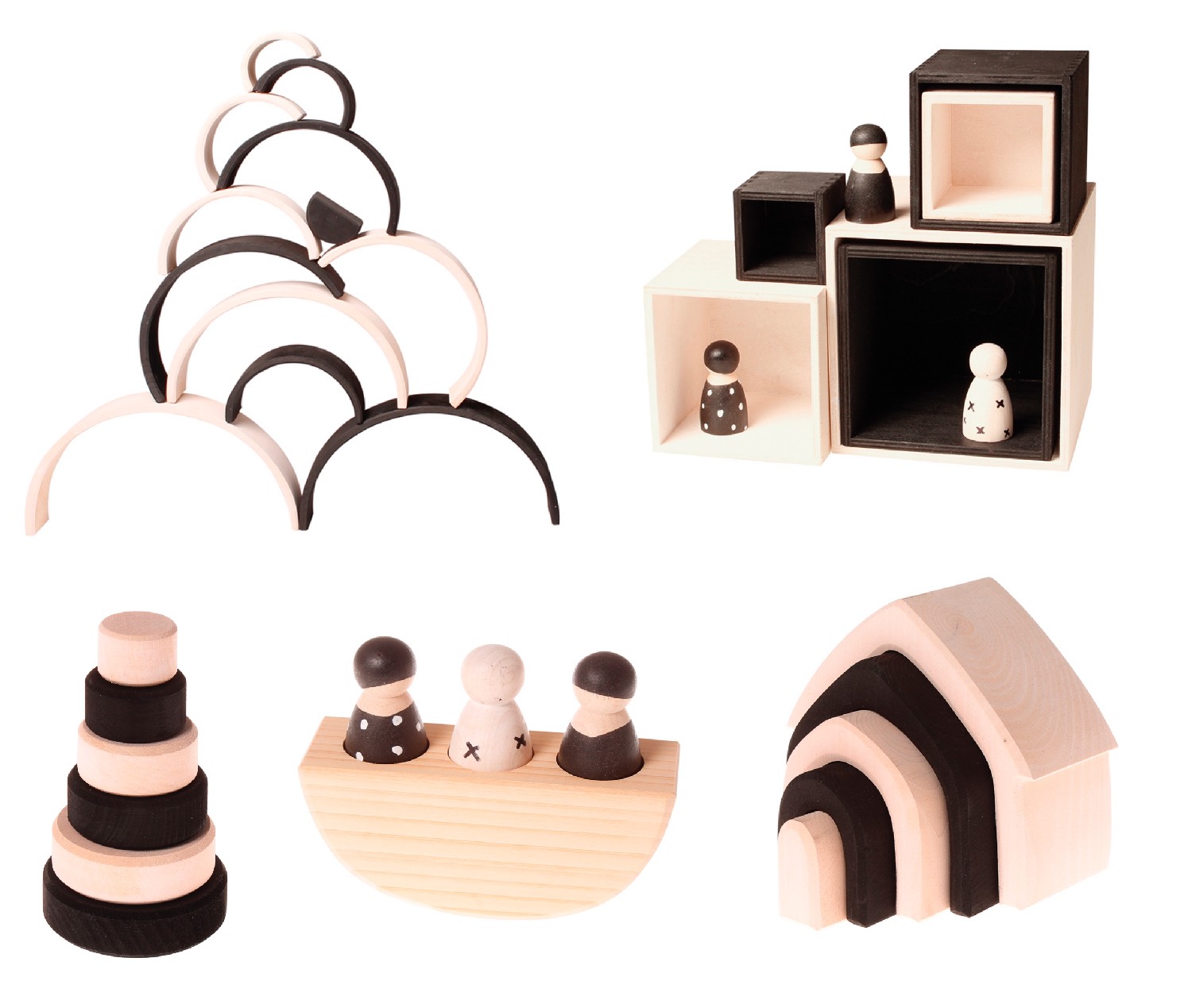 Grimm's houten speelgoed zwart/wit