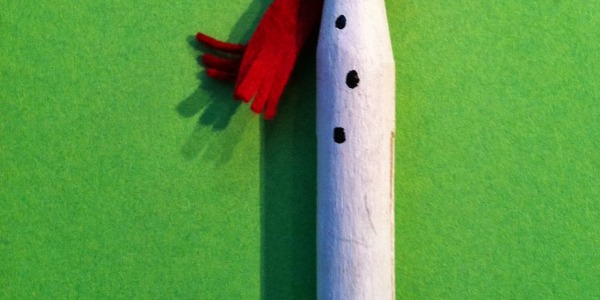 Zelf een sneeuwpop kerstboomhanger knutselen